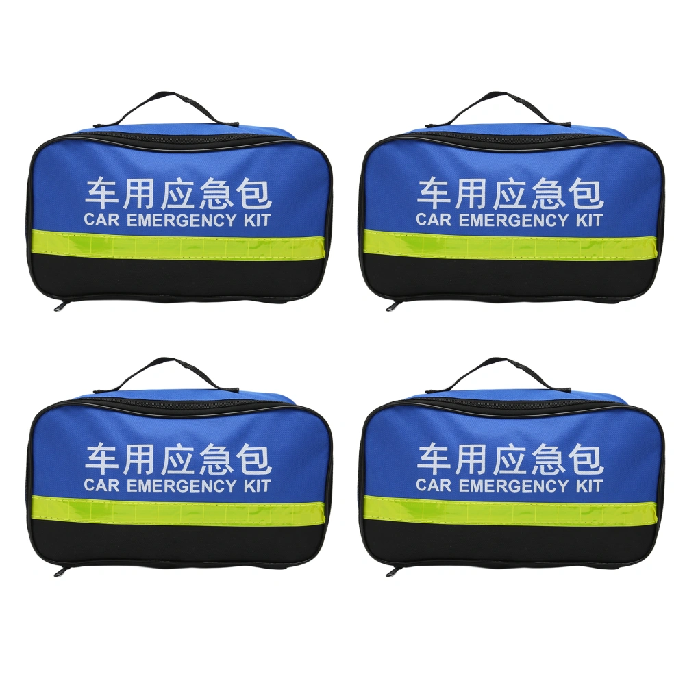 4pcs Emergency Aid Bag 600D Oxford Cloth Portable Pouch for Outdoor Travel Home Office