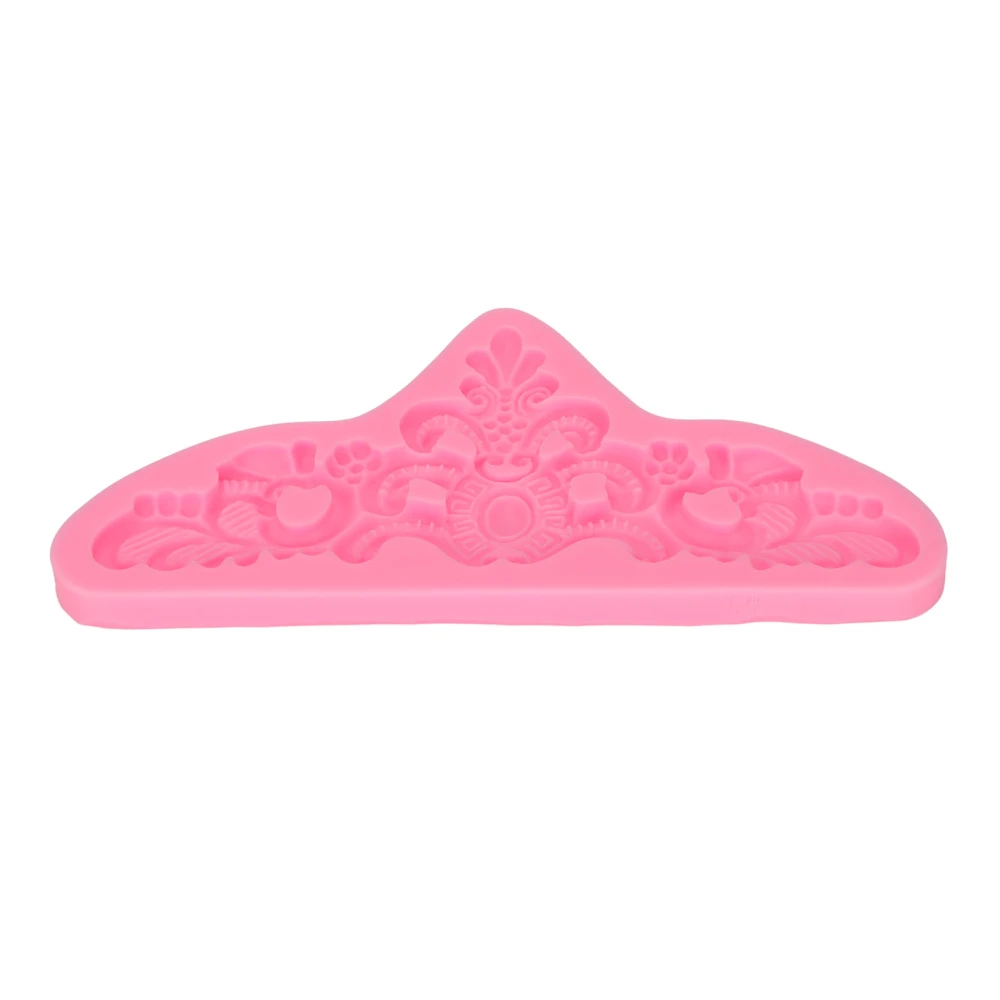 Embossed Pattern Silicone Molds Easy Demoulding Heat Resistant Flexible Odorless Scroll Border Lace Molds for DIY Cakes