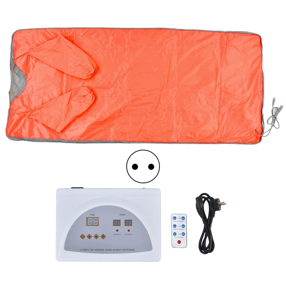 650W Home Smart Sauna Blanket Far Infrared Acid Sweat Removing Reach Out Orange with Remote ControlEU Plug 220V