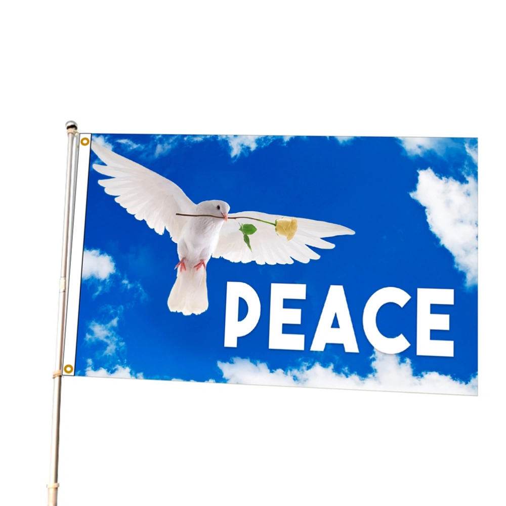 90x150CM Peace Doves Flag Home Outdoor Hanging Decor Polyester Banners Fade Resistant Flags