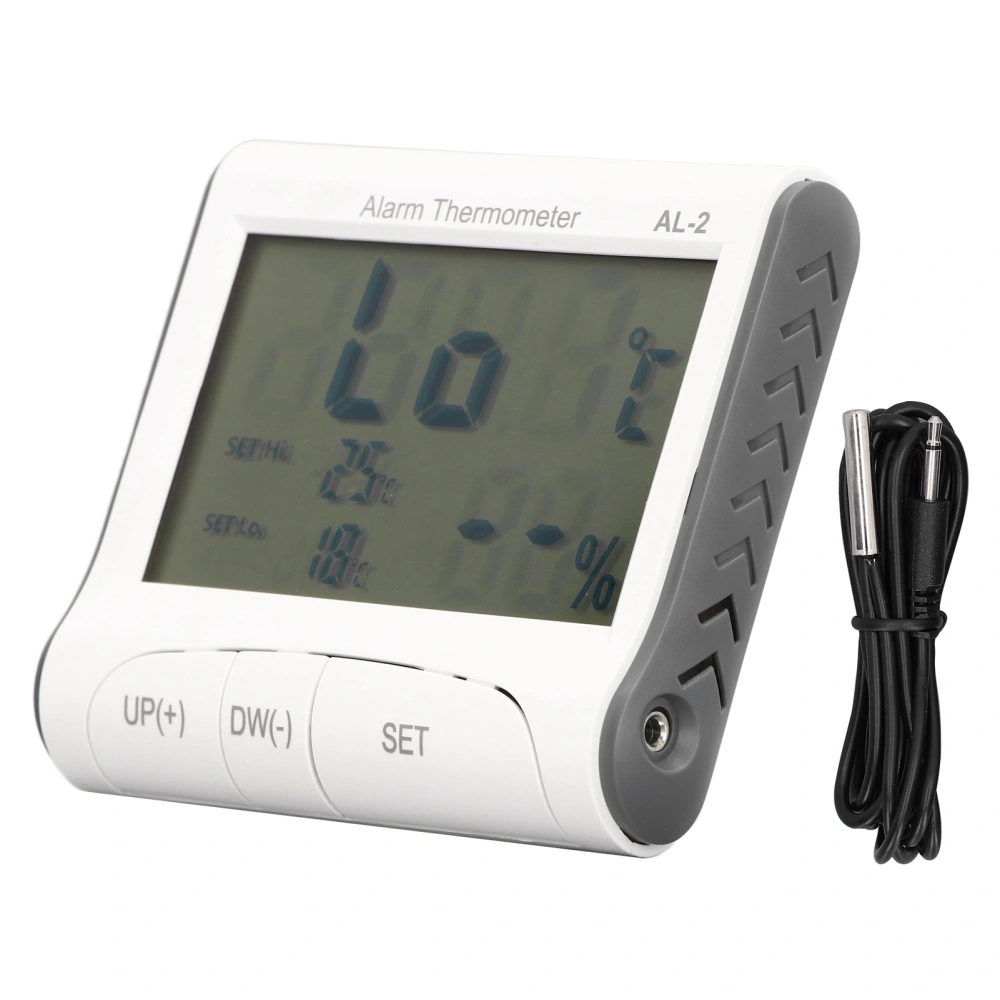 Digital Thermometer Hygrometer ℃/℉ High Low Temperature Automatic Alarm Digital Storage Function Meter with LCD Screen