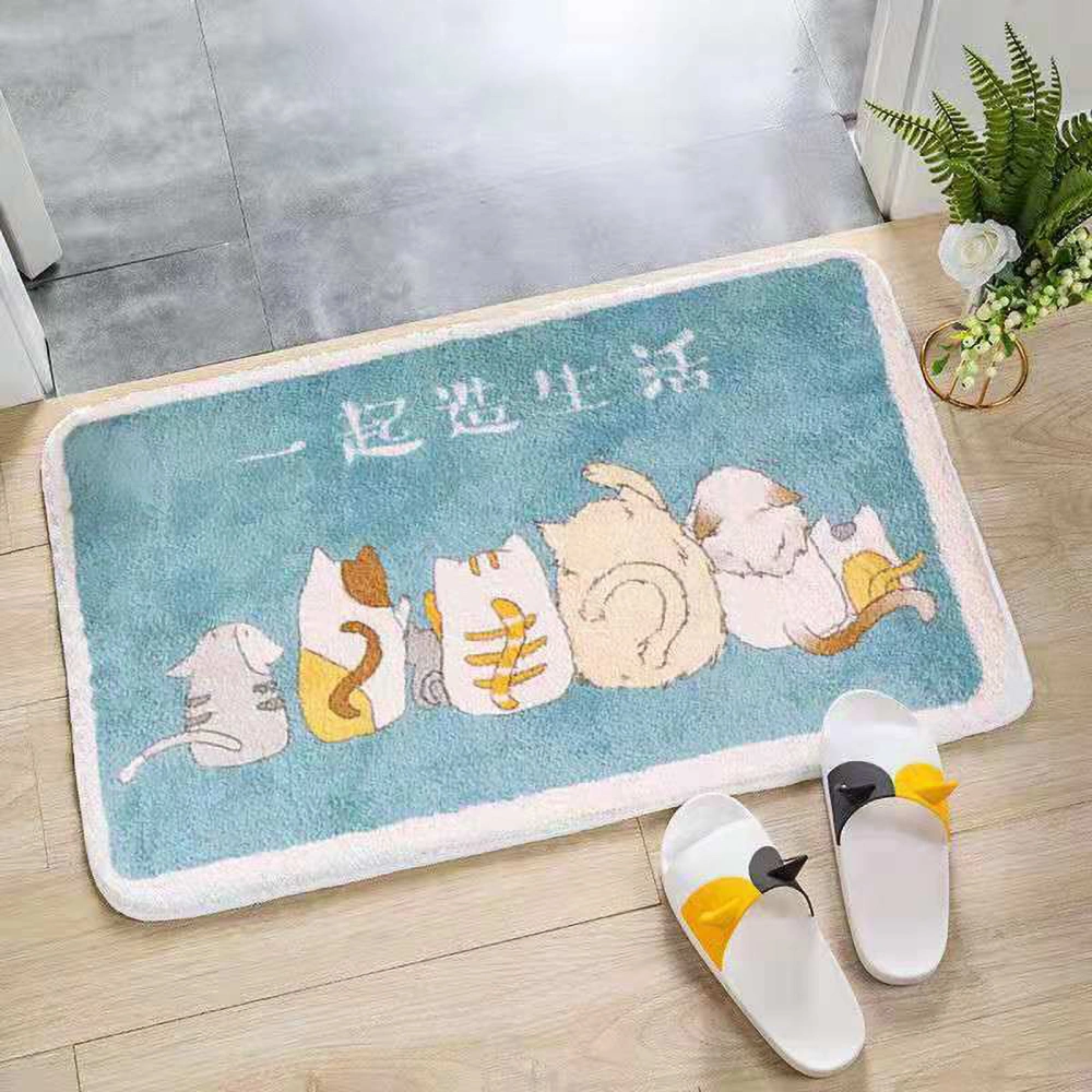 Indoor Door Mat Anti Skid Colorful Front Door Rug 60x40cm Entrance Mat for House DecorationLife 40x60cm Thickened