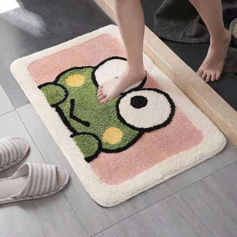 Indoor Door Mat Anti Skid Colorful Front Door Rug 60x40cm Entrance Mat for House DecorationFrog 40x60cm Thickened