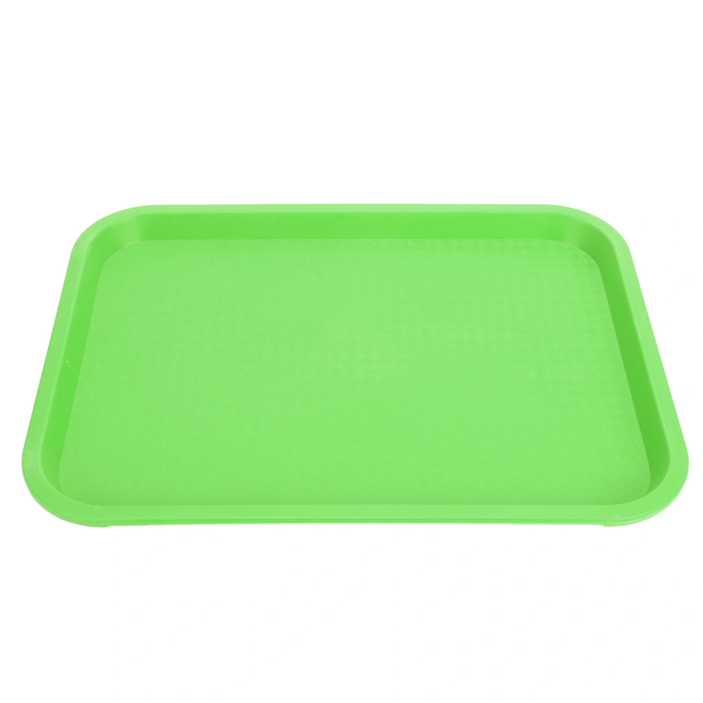 Fast Food Tray PP Rectangular Thick Slip Resistant Multi Purpose Food Service Tray for Restaurant CanteenGreen