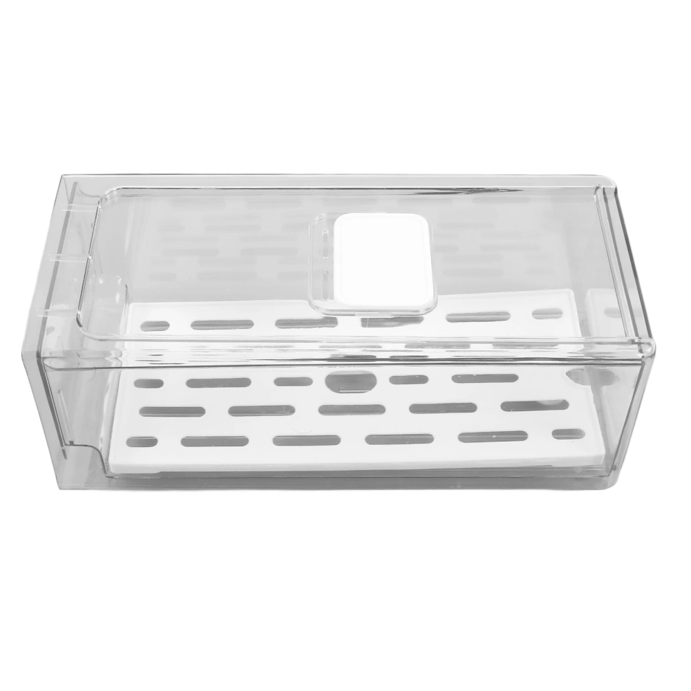 Refrigerator Storage Box Holder with Draining Plate Fruit Storage Container Preservation BoxS 11x14x30cm / 4.3x5.5x11.8in