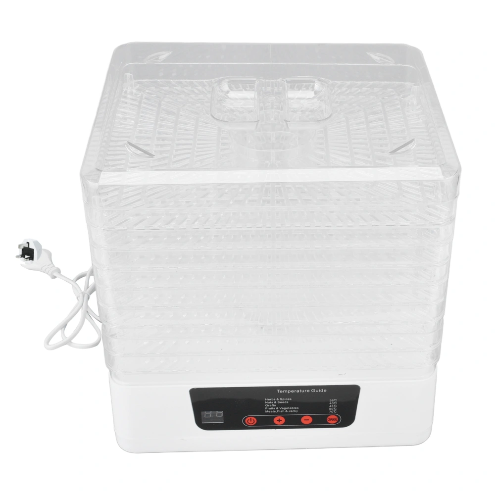 Electric Food Dehydrator Home Fruit Dehydrator Machine with 8 Trays for Meat Herbs Veggies 350WUK Plug 220V