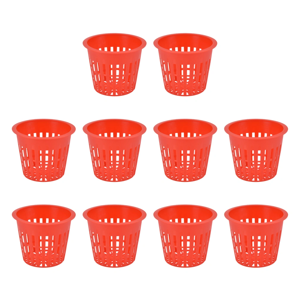 10PCS Planting Basket Plant Cultivation Basket Plastic Hydroponic Planting Mesh Cup for Garden