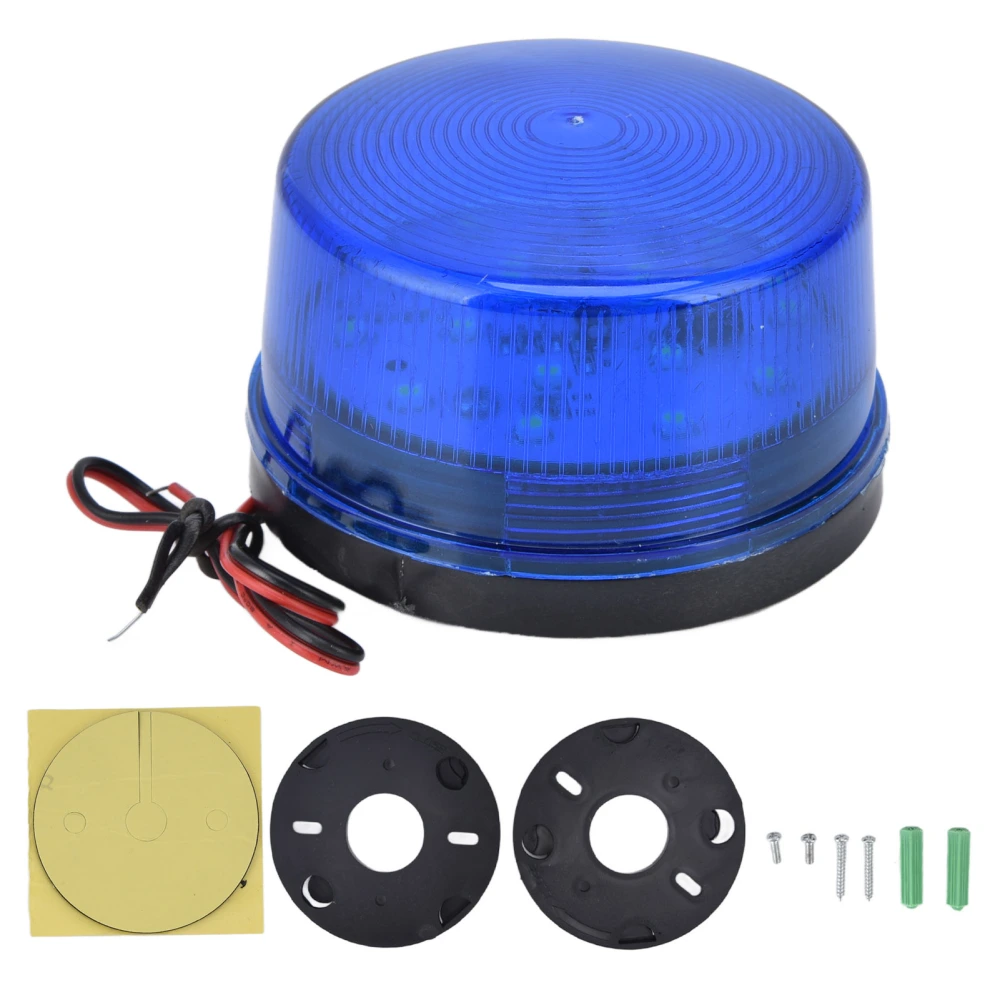 LED Car Strobe Light DC12V 5W 15 LEDs Multipurpose LED Traffic Warning Light for Cars Trucks BusesBlue