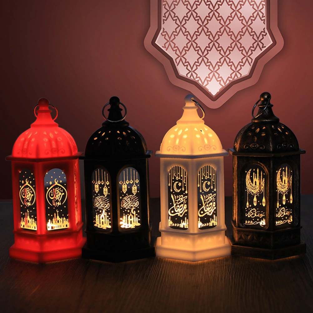 Ramadan Lantern Festival LED Electronic Night Light Decoration Table Lamp Ramadan Decoration LED Eid Mubarak Night Light for Home Decor