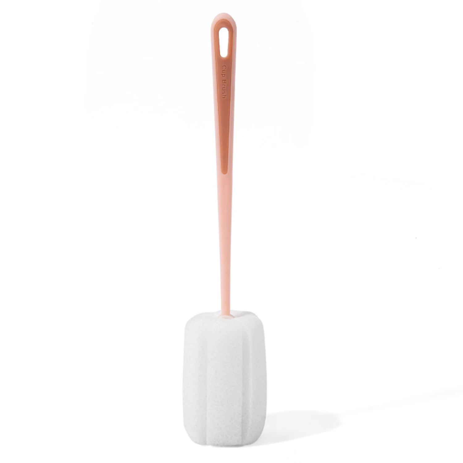 Long Handle Sponge Bottle Brush 360° Cleaning Elastic Flexible Hanging Hole Design Soft Sponge Bottle Cleaning BrushPink