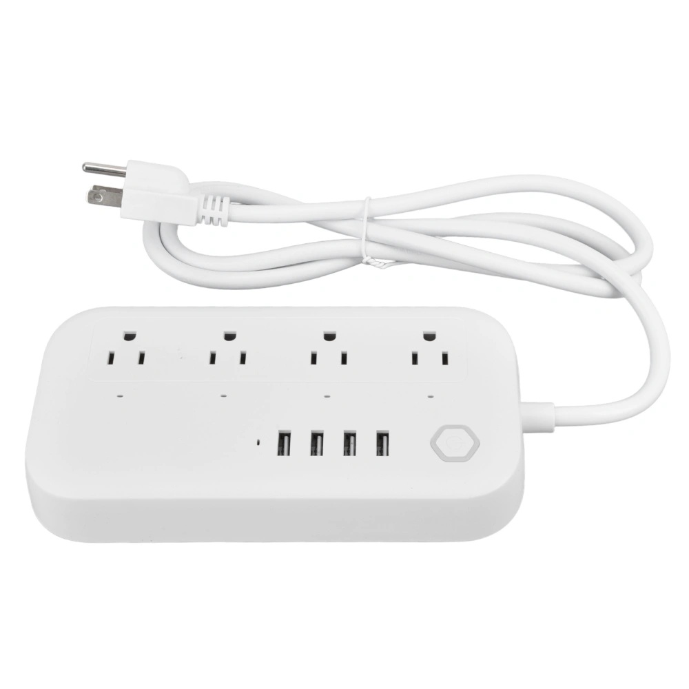 Smart Power Strip Voice Control Timing Switch 4USB Outlet WiFi Surge Protector for TUYA US Plug 100V‑240V