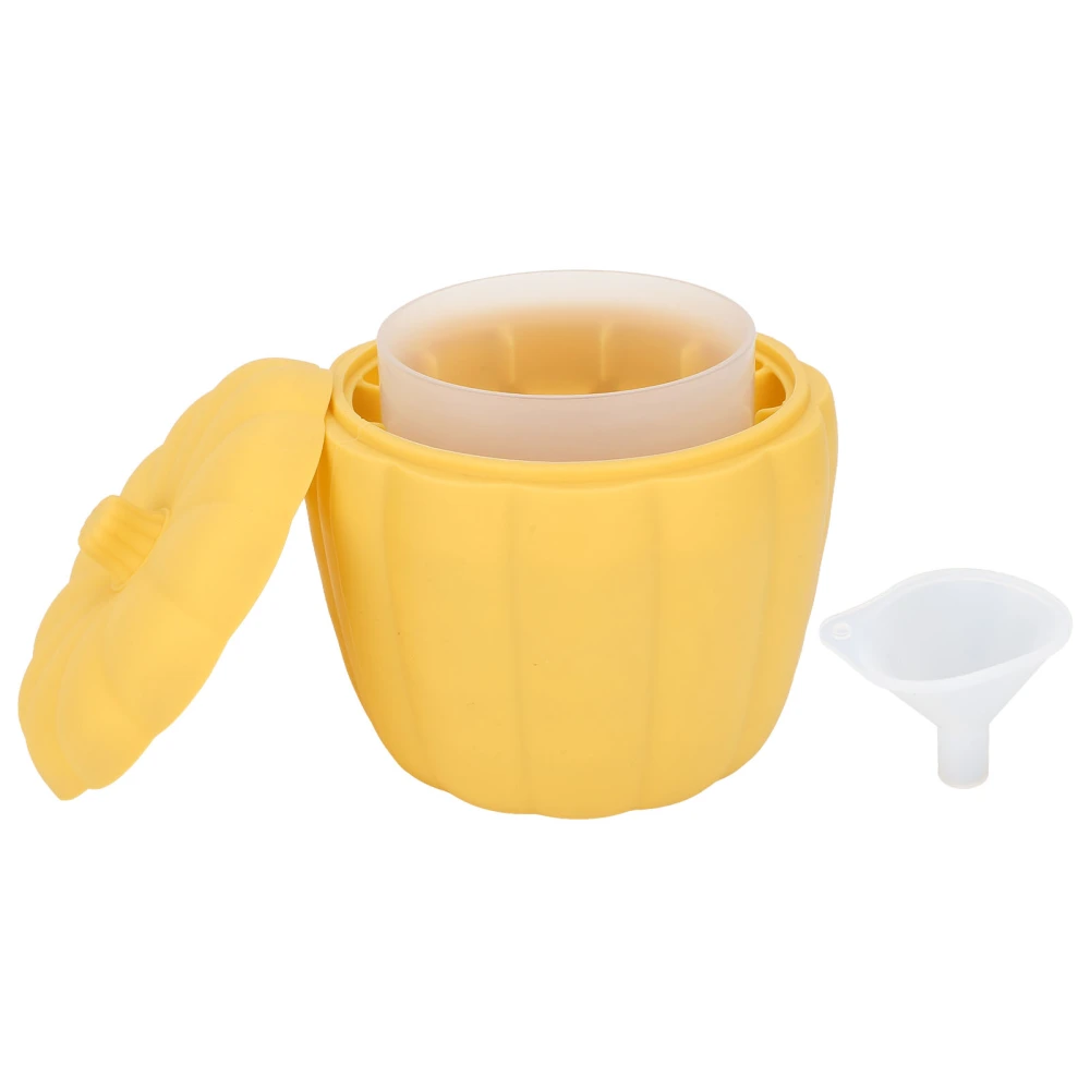 Ice Cube Maker Pumpkin Appearance Easy Operation Space Saving BPA Free Safe Durable Silicone Acrylic Silicone Ice Bucket