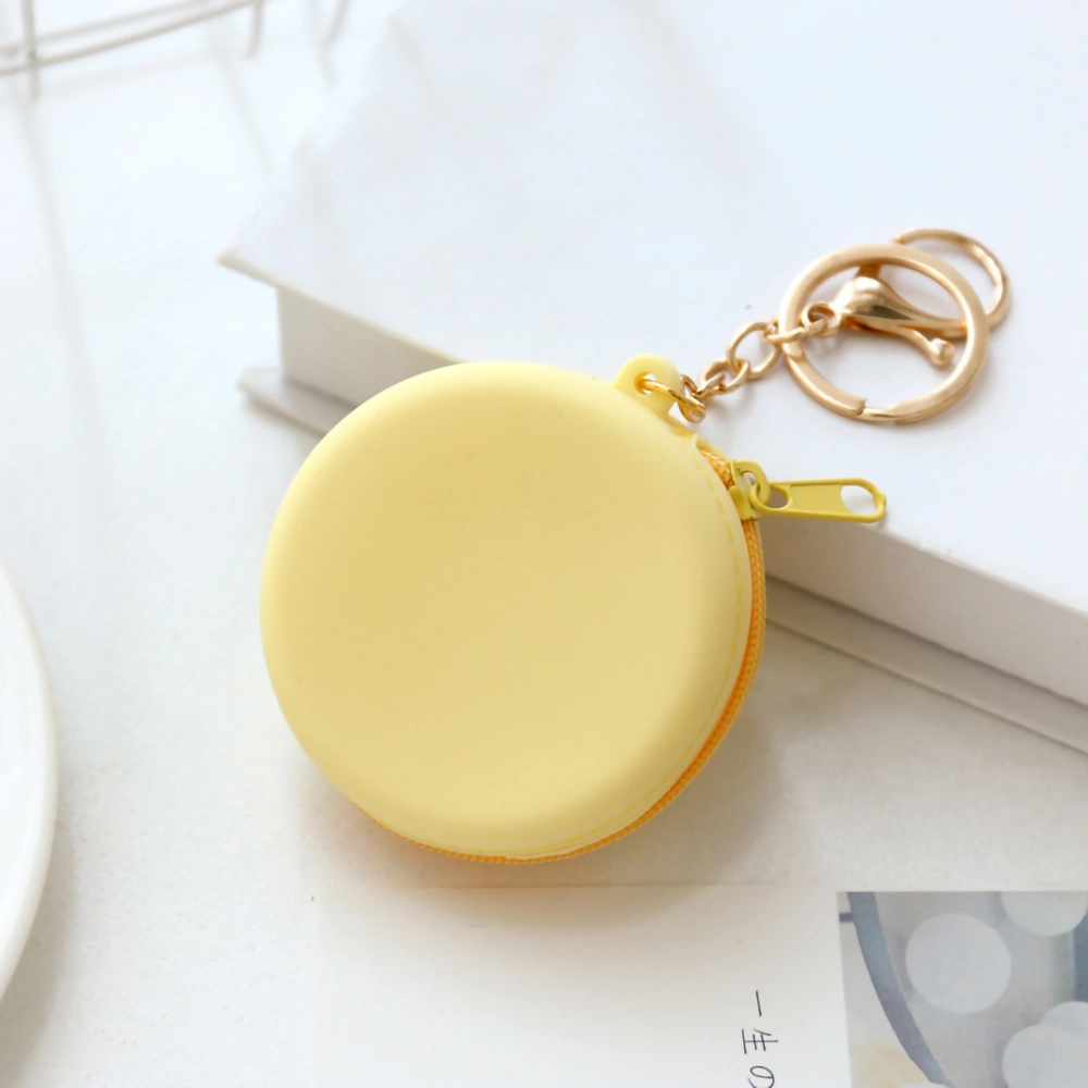 Coin Purse Cute Cartoon Multifunctional Silicone Coin Purse for Coins Lipstick Candy Keys EarphoneYellow