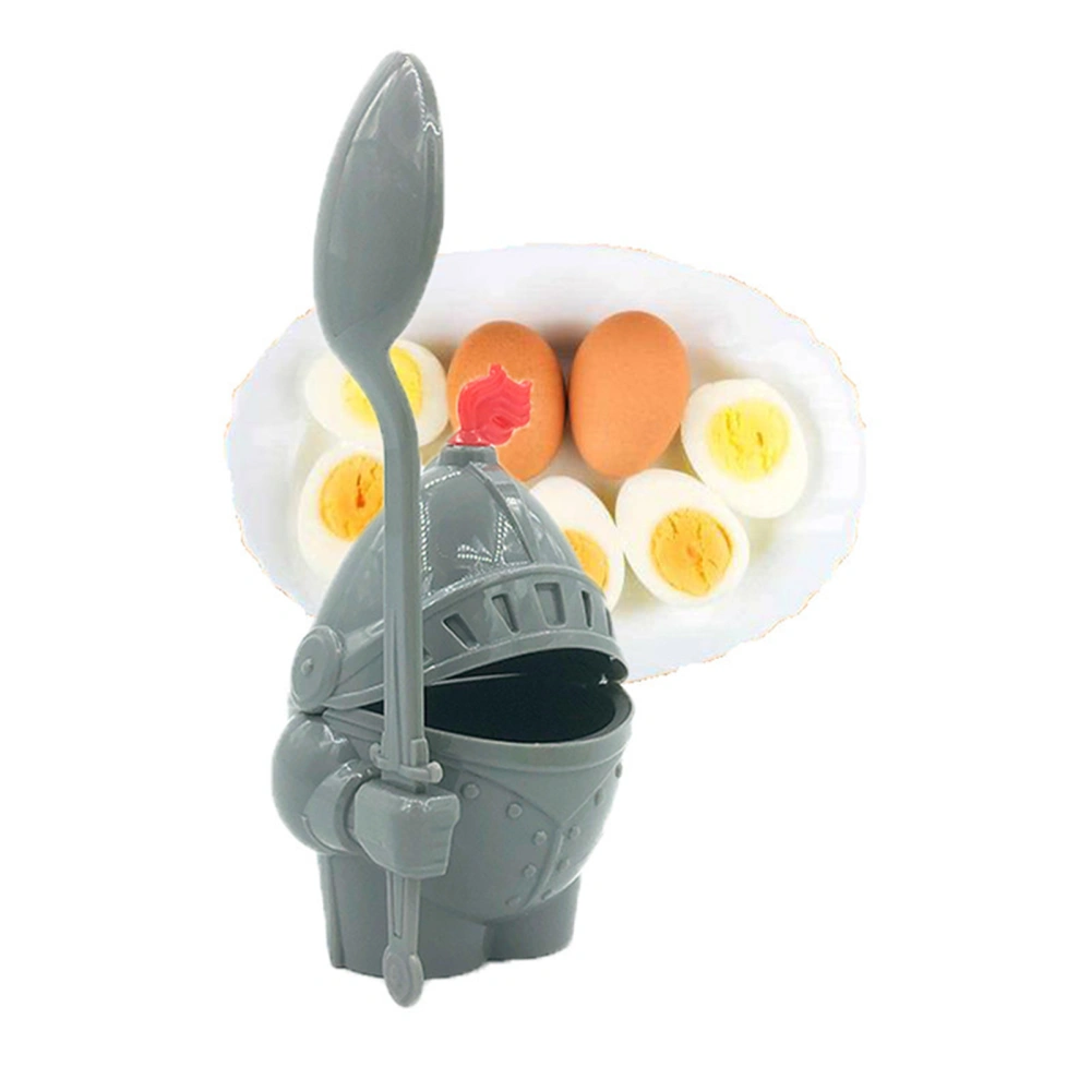 Egg Tray Portable Detachable Innovative Plastic Egg Storage Cup Holder With SpoonGrey