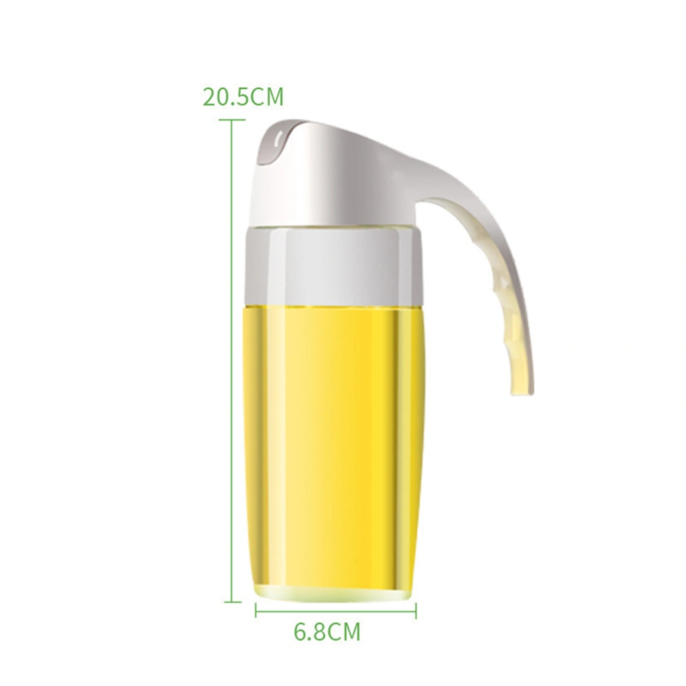 Auto Flip Oil Bottle Stainless Steel Spout Automatic Opening Closing Comfortable Handle Glass PP Material Oil Pourer600ml