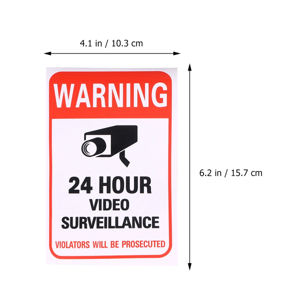 40Pcs Video Surveillance Sign Logo Stickers Warning Signs for School Office Building