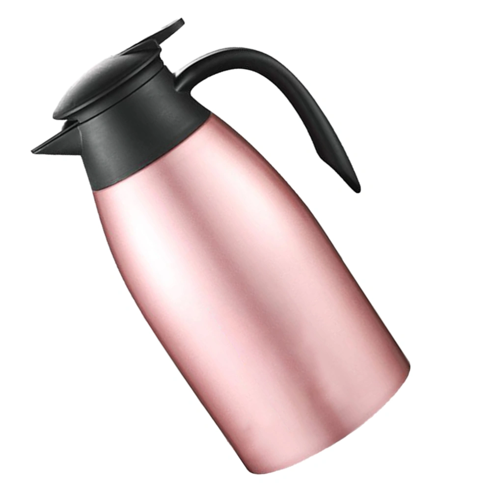 Warm Keeping Kettle Stainless Steel Vacuum Jug Stainless Steel Coffee Pot Fashion Vacuum Bottle (2L Rose Gold)