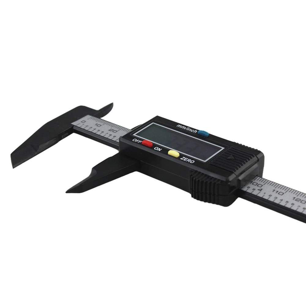 0-150mm 6inch LCD Digital Electronic Carbon Fiber Vernier Caliper Gauge Micrometer (Black)