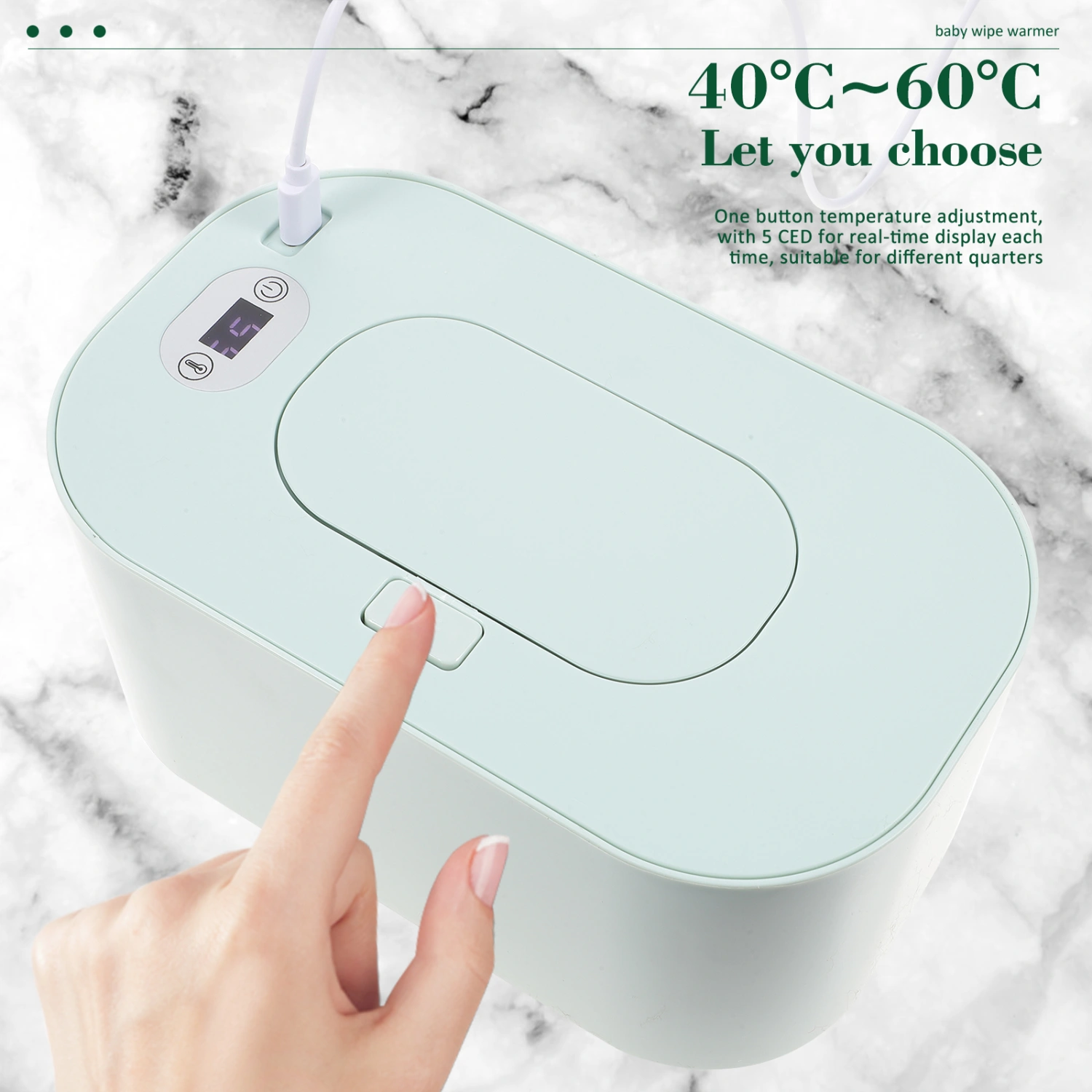 Portable Wipe Warmer USB Baby Wipe Warmer Baby Wipe Tissue Dispenser for Home Car