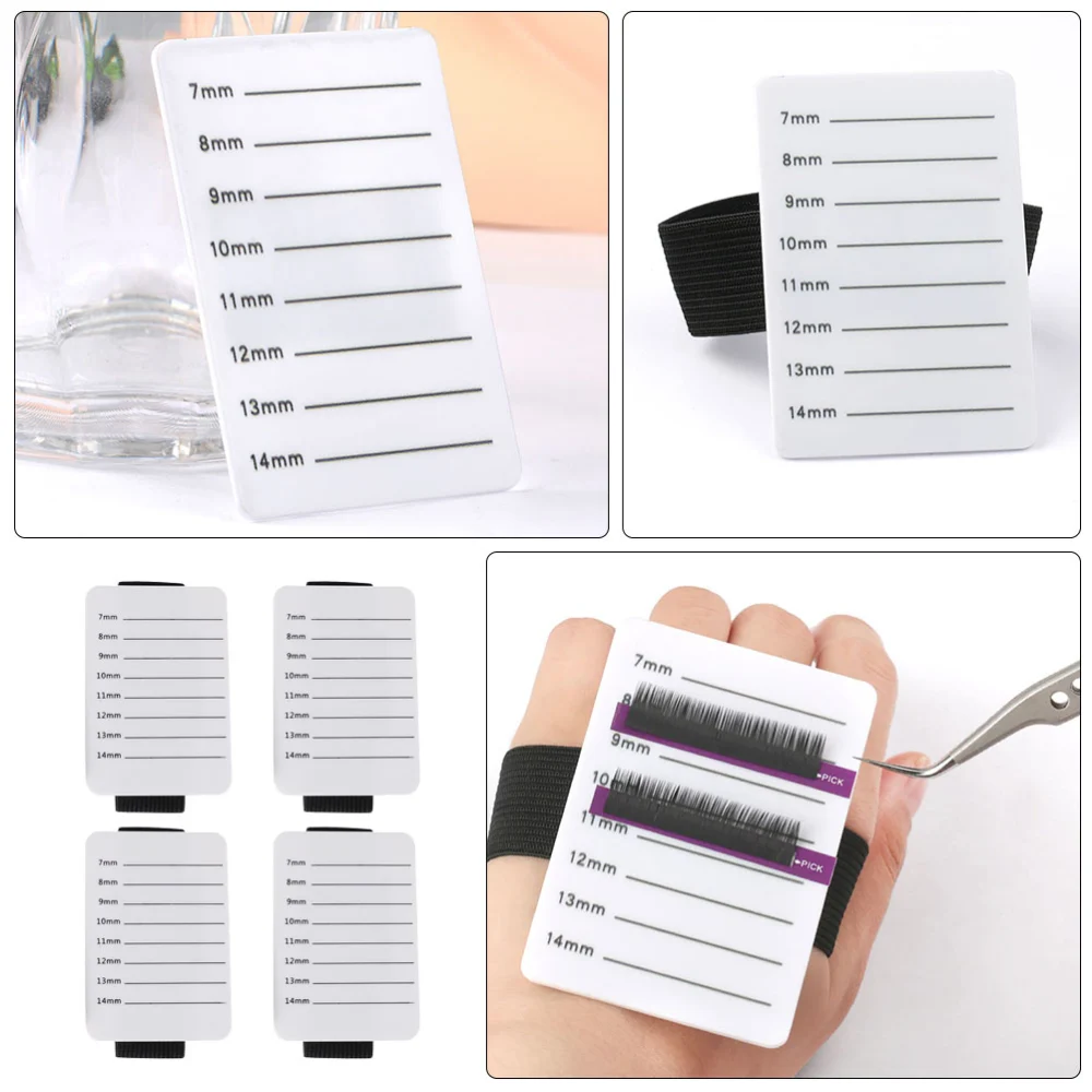 4pcs Eyelash Extension Plate Eyelash Pallet Lash Holder Acrylic Lash Tile Plate