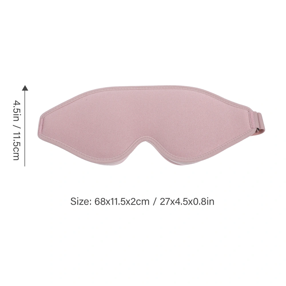 1pc Plush Sleeping Blinder Adjustable Elastic Portable Blindfold Shading Eye Patch (Pink)