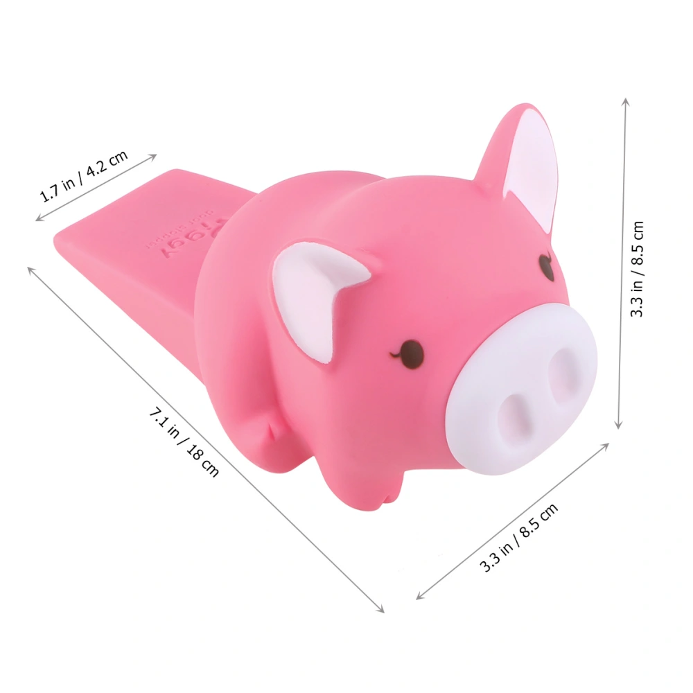 Pig Door Stopper Door Stop Baby Safety Products Cartoon Anti-pinch PVC Door Bottom Door Stopper (Pink)