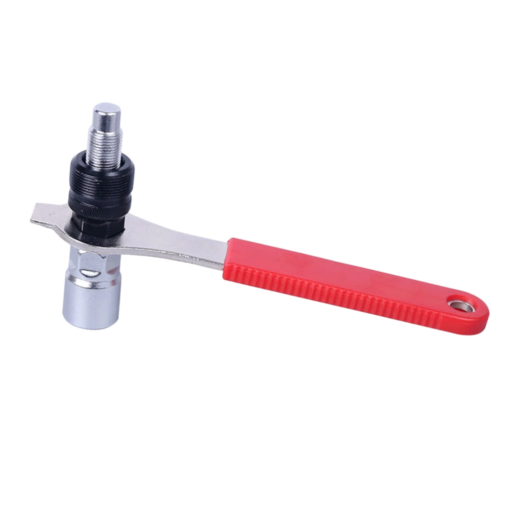 1 Set Crank Extractor Bottom Bracket Remover Spanner Bike Repair Tools Kit Crank Puller with 16mm Spanner (Red)