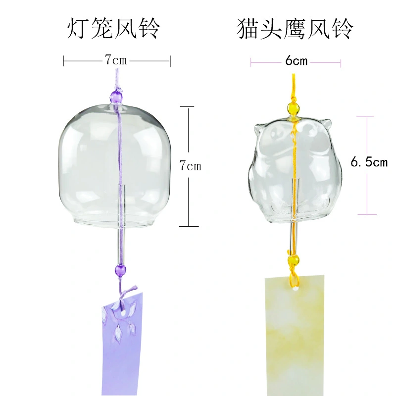 2Pcs Japanese Wind Chimes Glass Wind Bells DIY Painting Windchime Home Hanging Decoration