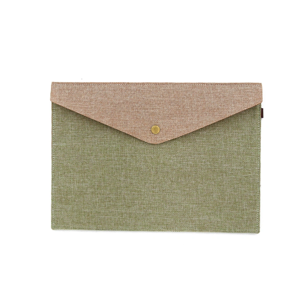 Envelope File Folder Expanding Document Organizer Holder Briefcases Durable Document Bag Paper File Folders 33 x 23CM (Army Green)