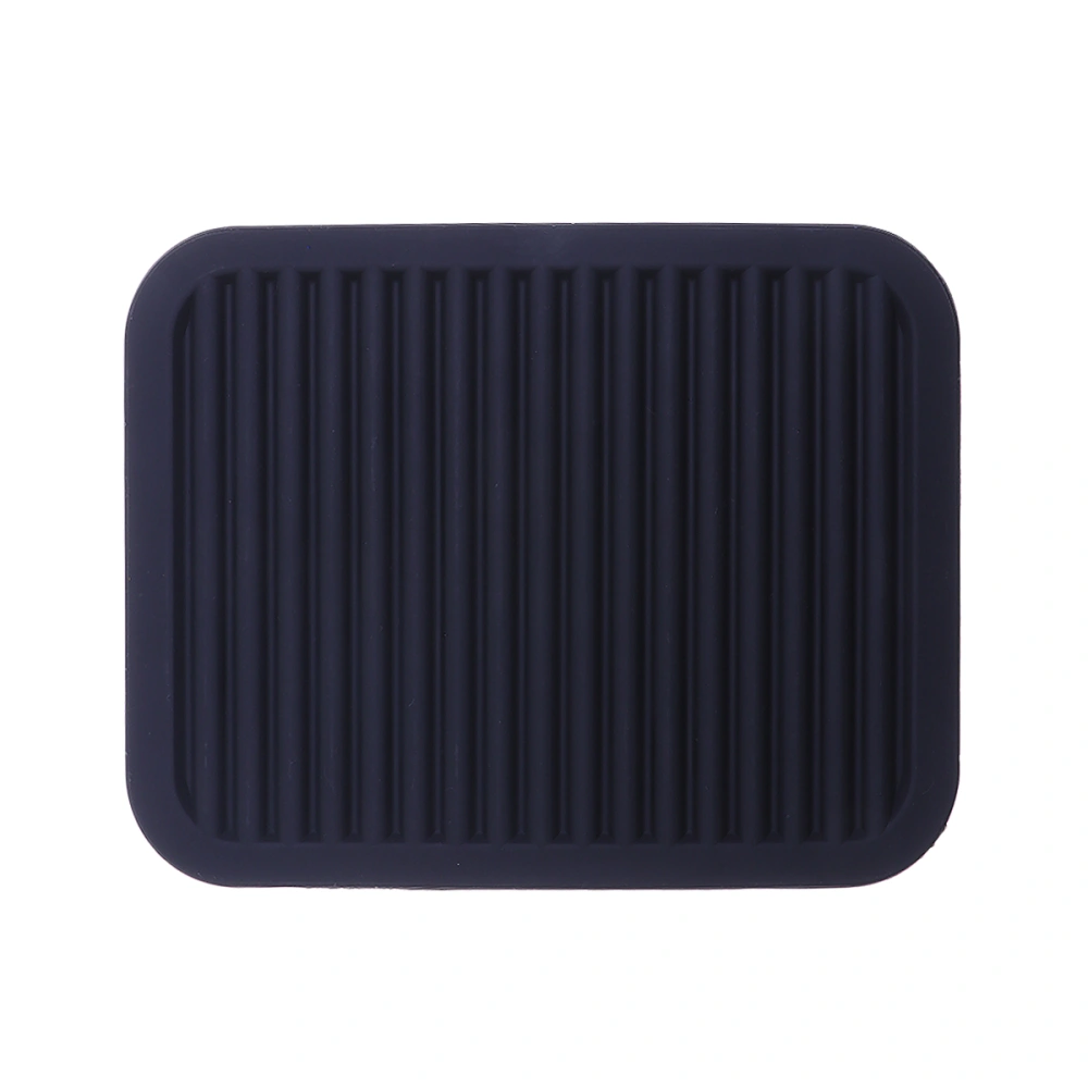 Wave Silicone Heat Insulation Pad Non-Slip Placemat Kitchen Table Mat Pot Holder (Black)