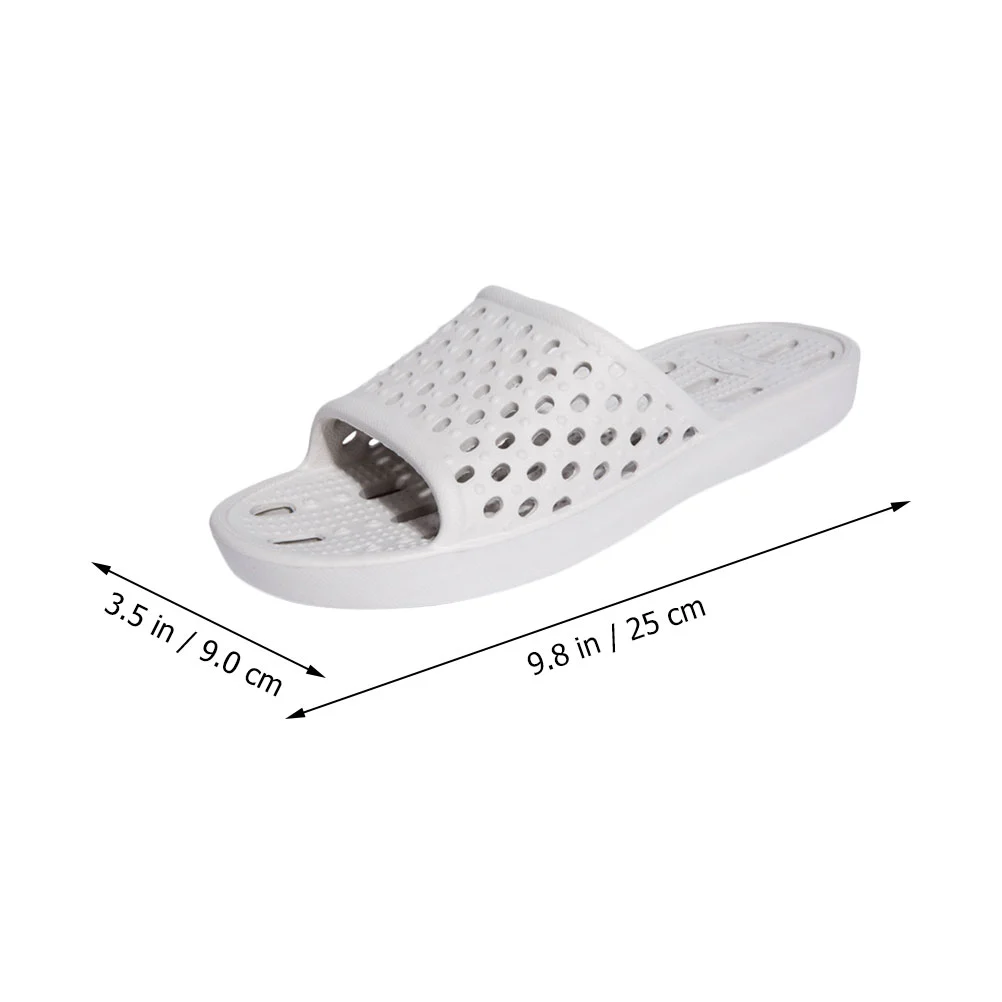 1 Pair Slippers Bathing Slippers Hollow Draining Slipper Non-slip Shoes