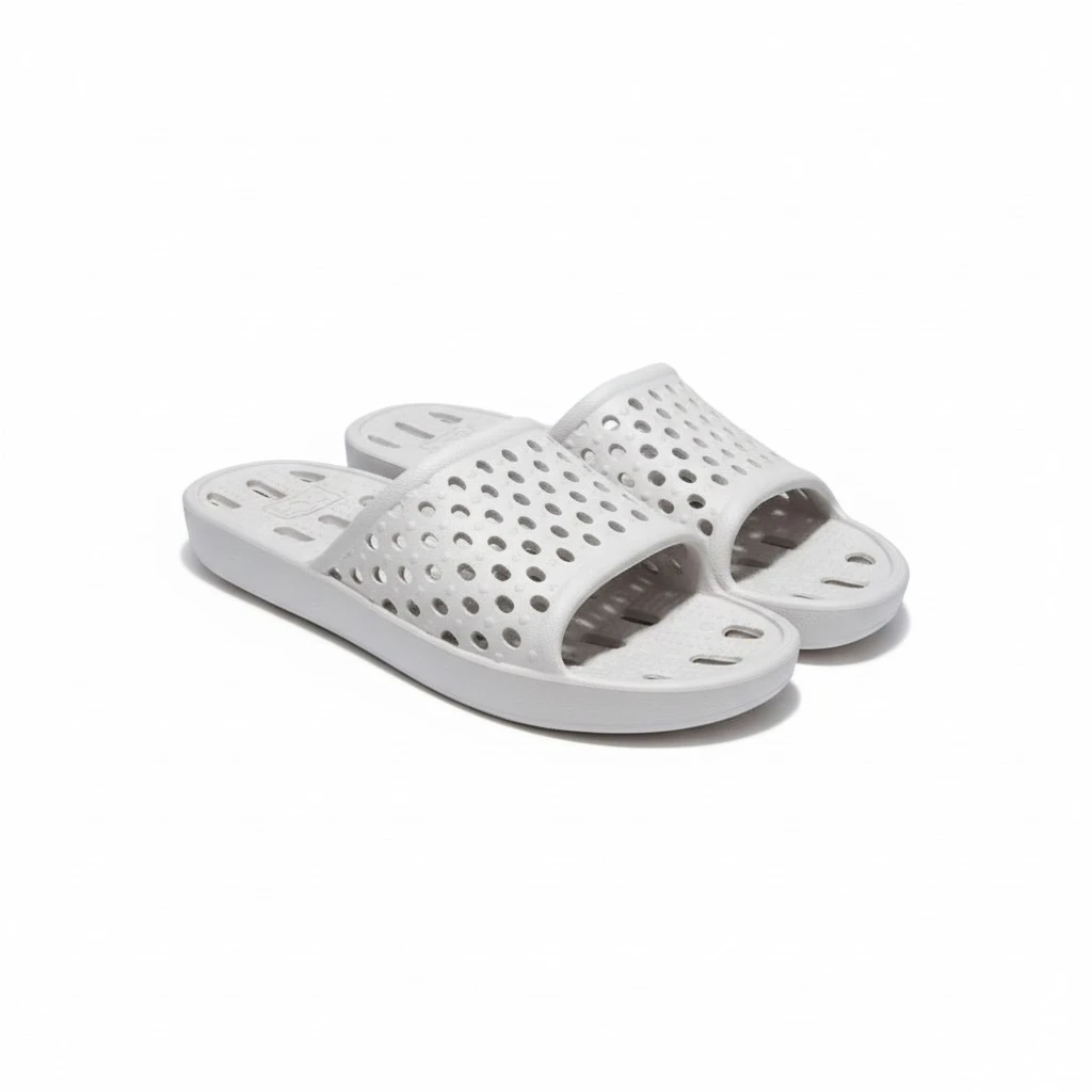 1 Pair Slippers Bathing Slippers Hollow Draining Slipper Non-slip Shoes
