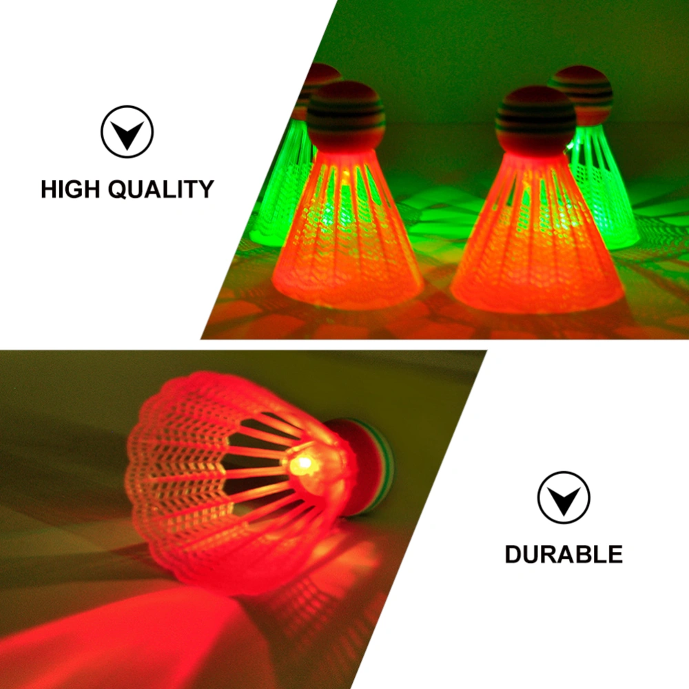 6pcs Practical Badminton Birdies LED Luminous Shuttlecocks (Random Color)