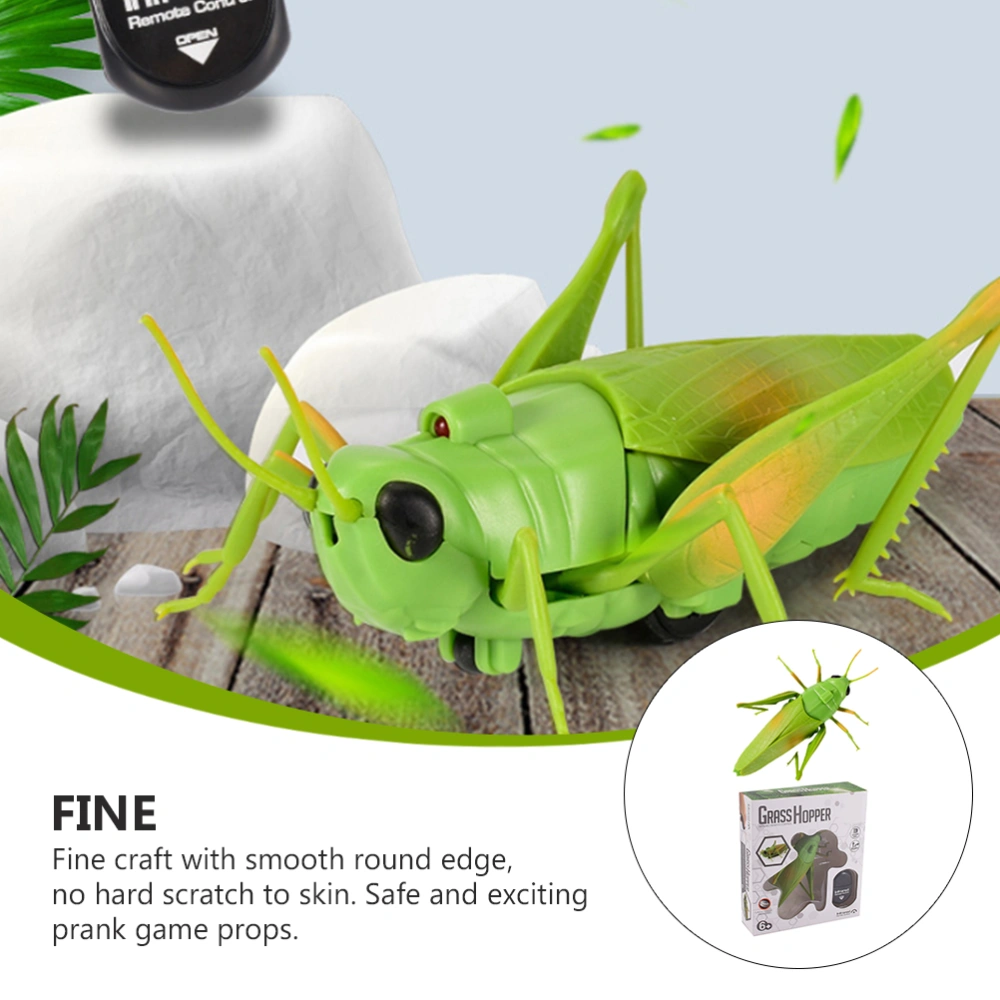 1 Set of Simulation Grasshopper Model Funny Electric Toy Trick Plaything (Green)