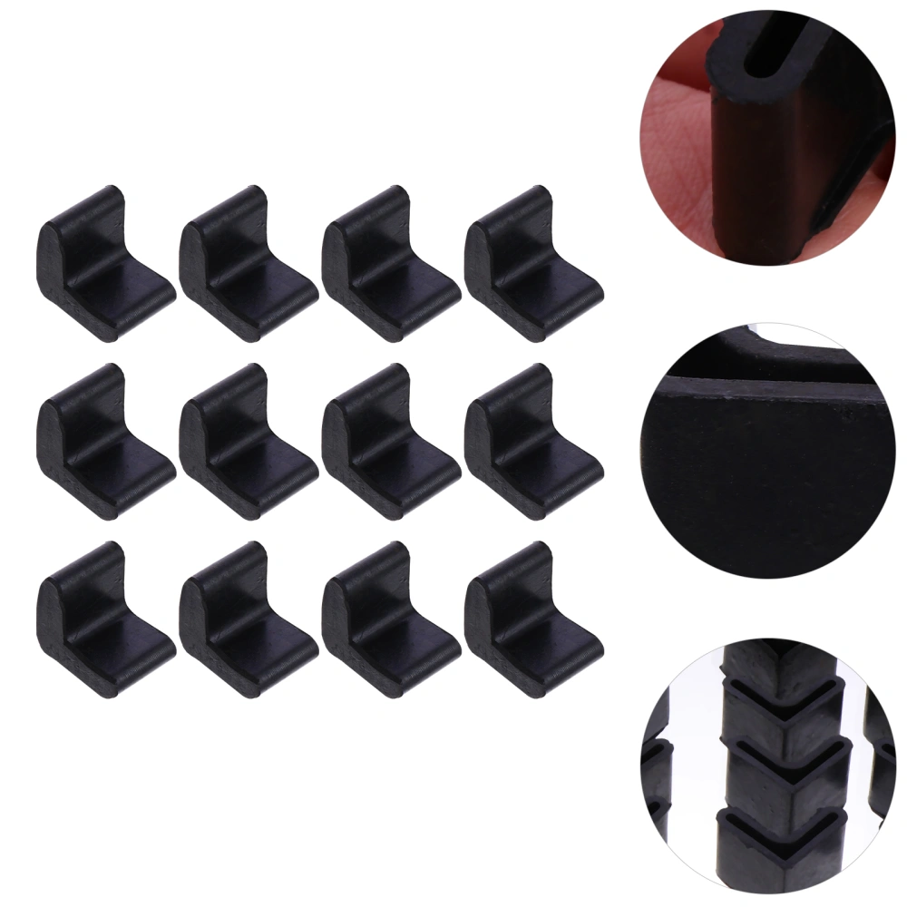 30pcs L Shaped Rubber Angle Iron Caps Furniture Angle Pads Bed Steel Frame Cover