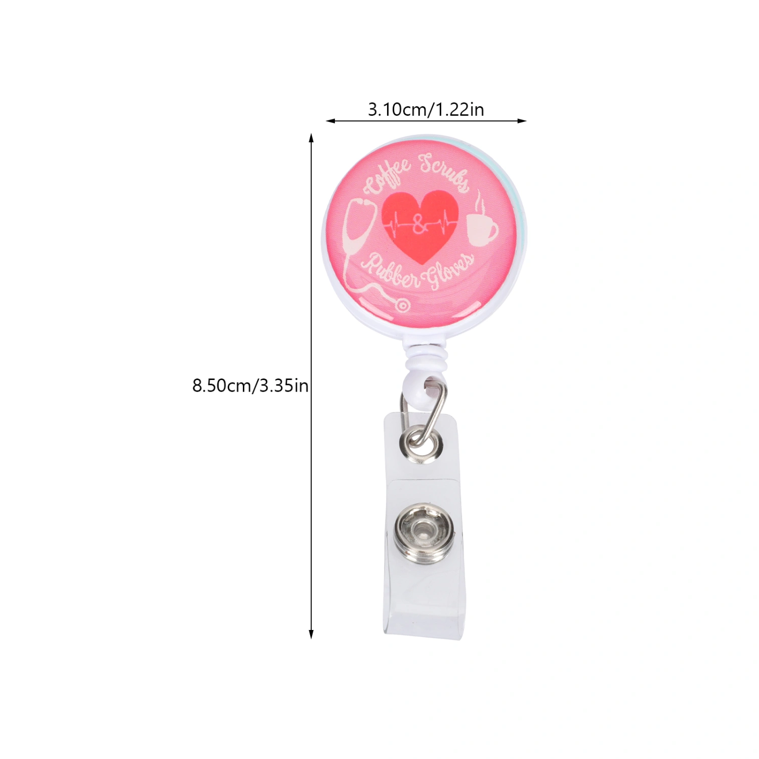 4Pcs Decorative Badge Holders Convenient ID Card Holders Retractable Badge Buckles Cards Accessory