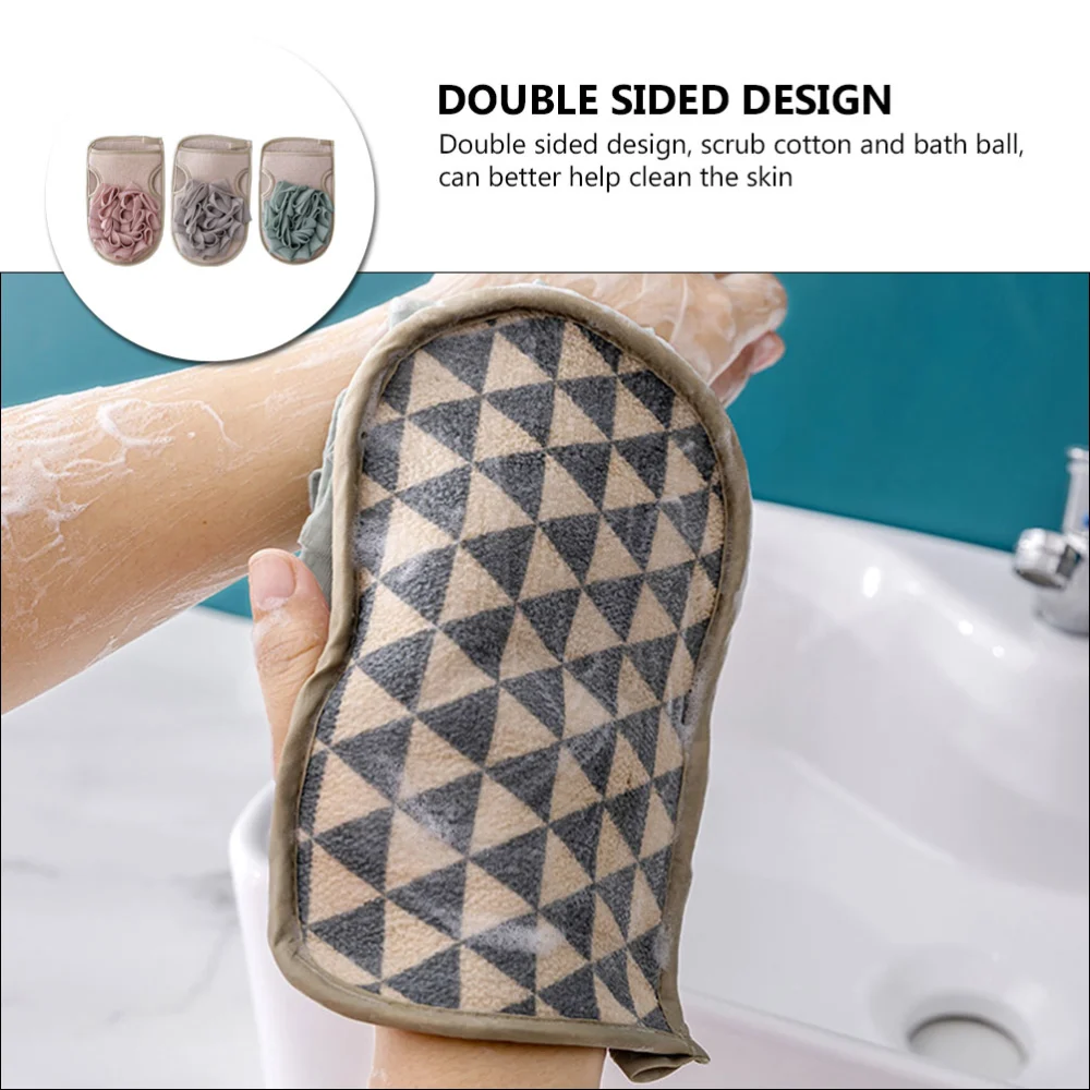 2Pcs Household Bath Mitts Portable Shower Mitts Convenient Shower Gloves Bath Accessory