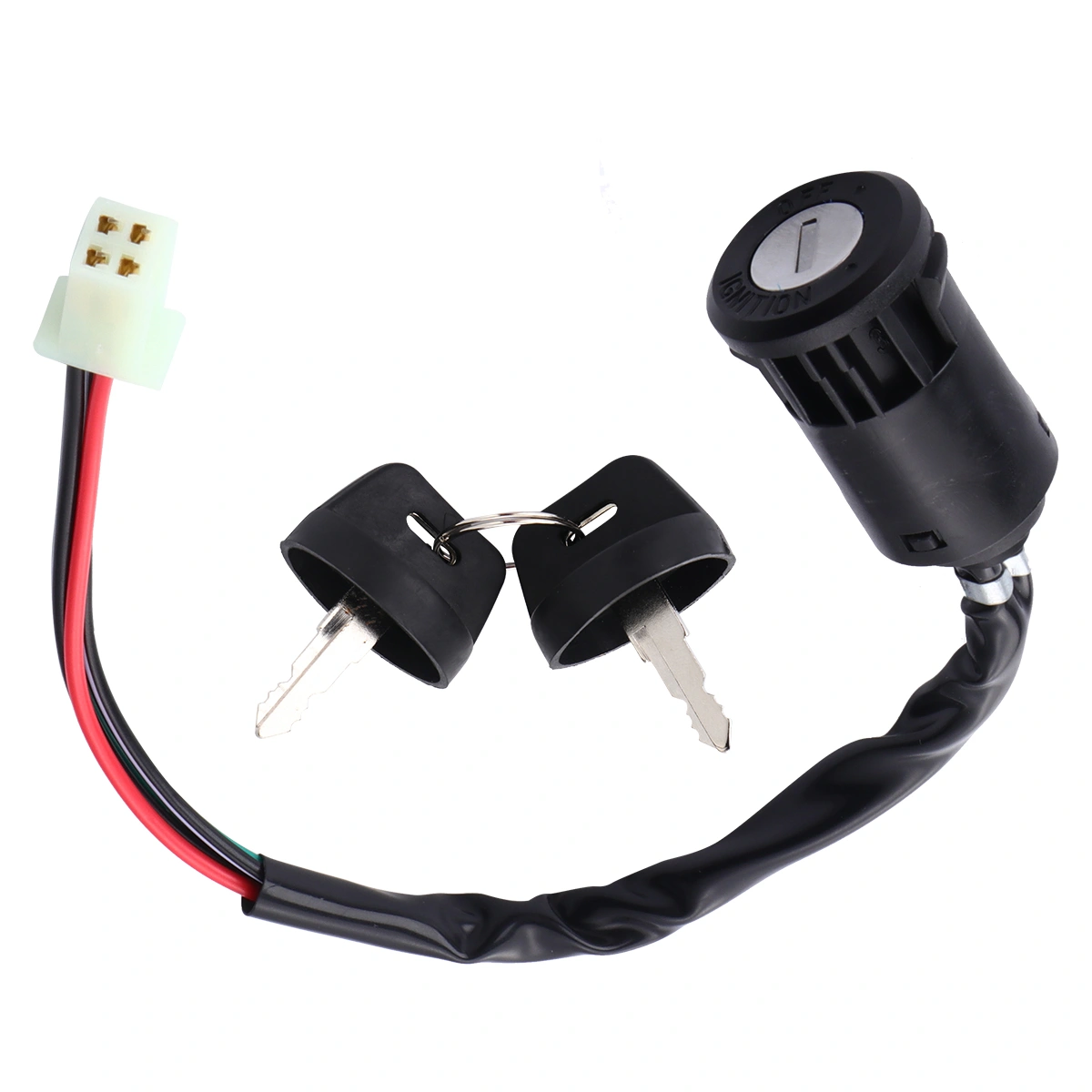 Motorcycle Engine Start Ignition Key Switch Universal Key Ignition Switch Lock for Dirt Bike (2 Switch, 4 Key)