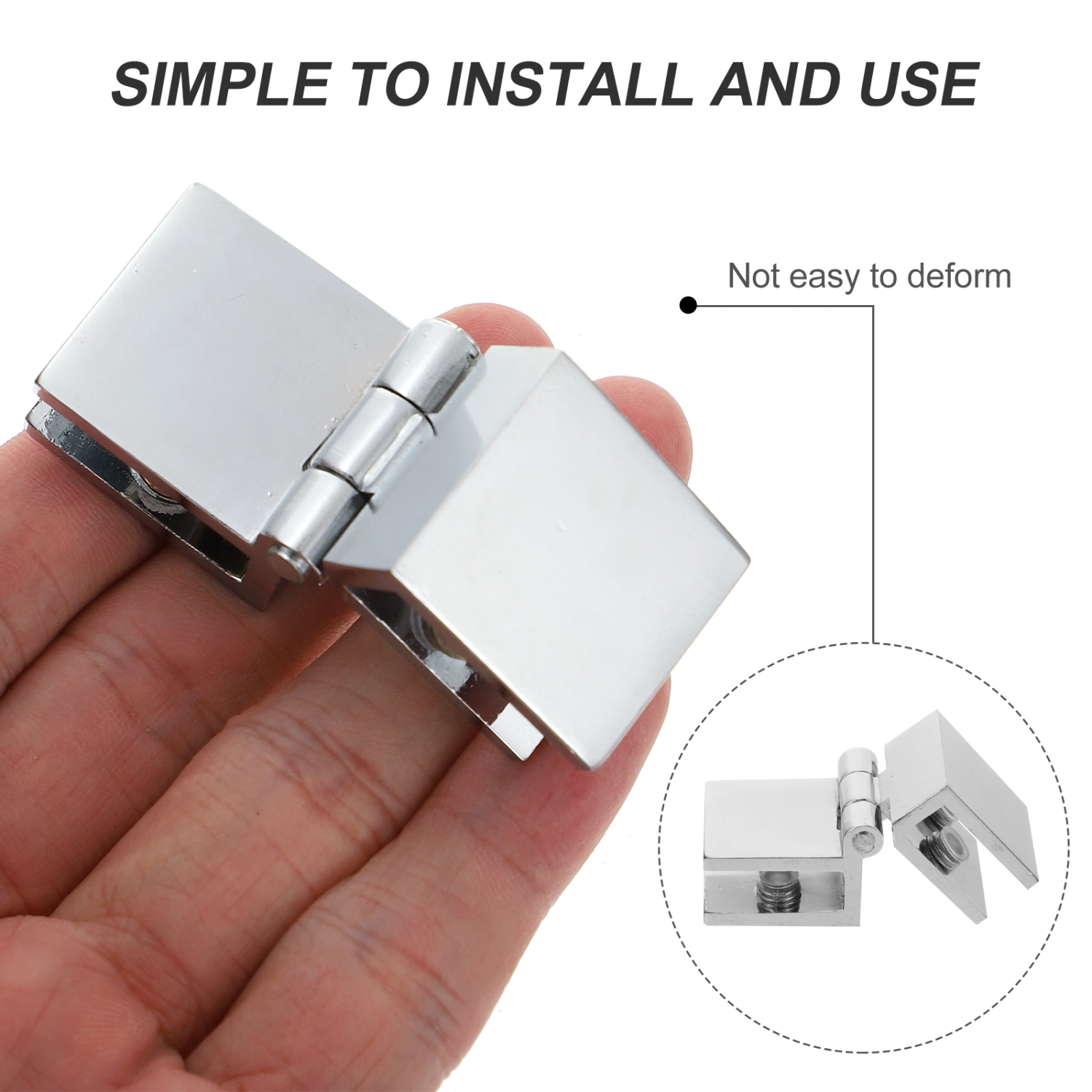 2pcs Glass Door Hinges Professional Wine Cooler Glass Hinge for Home Use