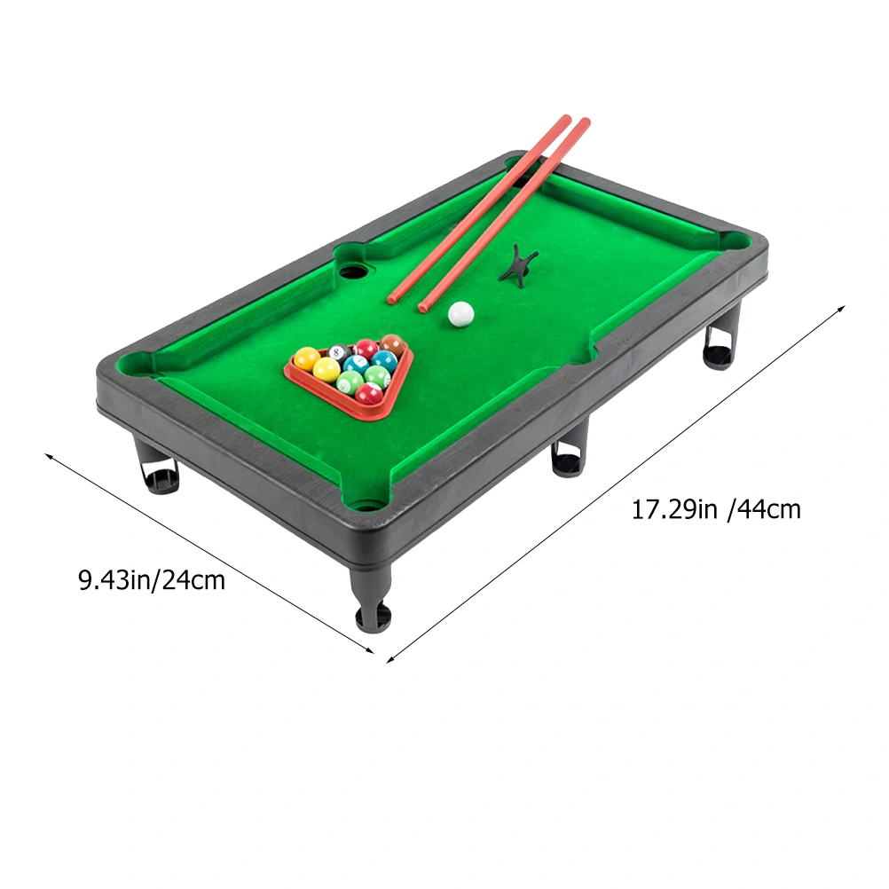 1 Set of Small Pool Table Mini Tabletop Pool Set Billiard Game Sports Toy Indoor Billiard Game Toy
