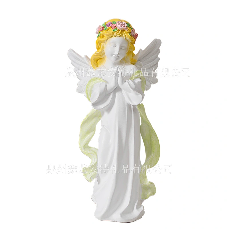 Resin Angel Figurine Cute Angel Resin Statue Decorative Artware Angel Resin Craft