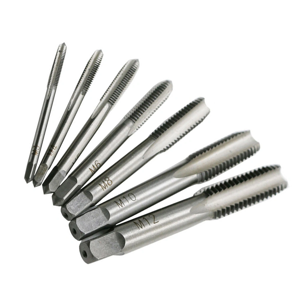 High Carbon Steel Machine Screw Plug Tap High Steel Taper Plug and Bottom Taps Ground Threads Metric Threading Tap Set M5 M8 M10 M12