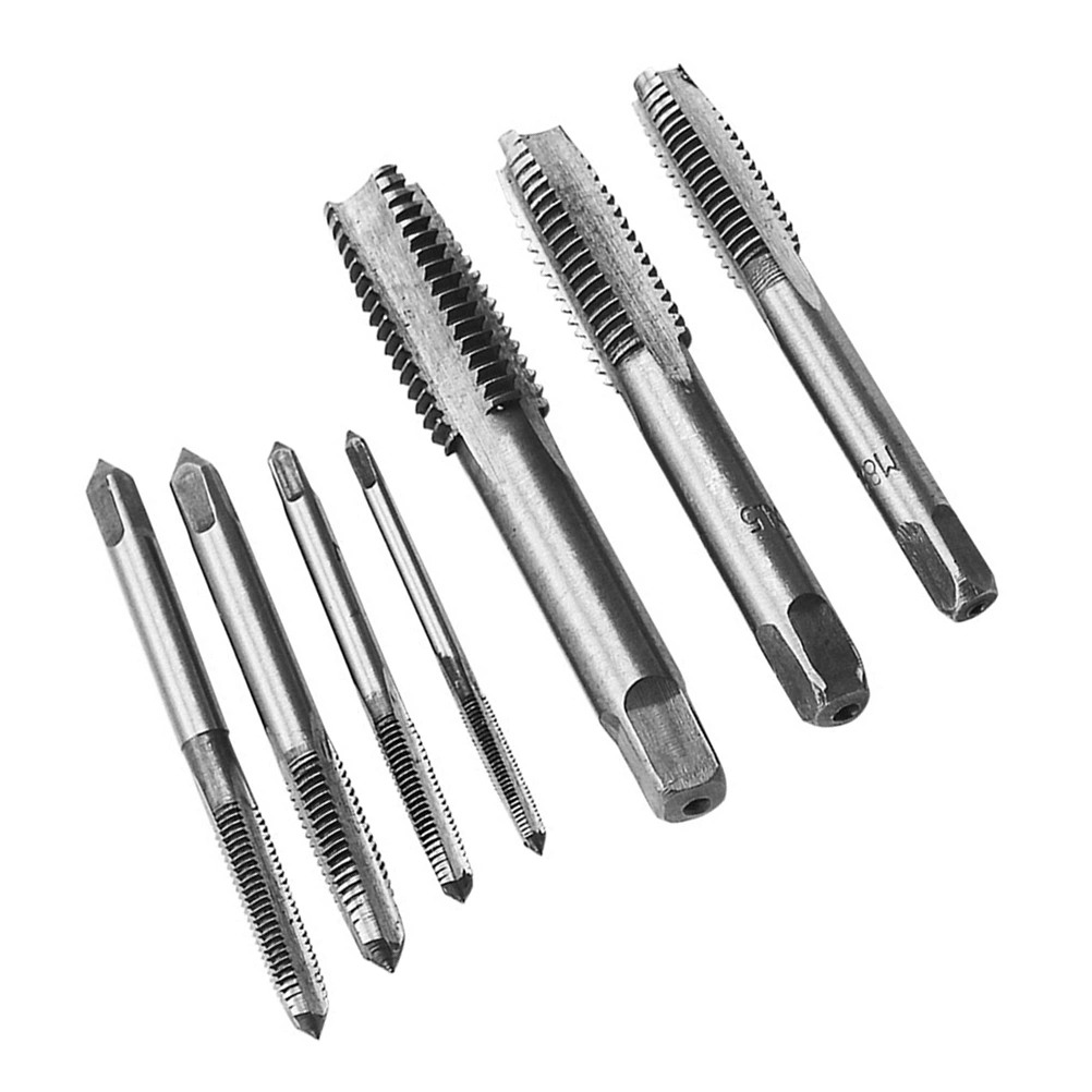 High Carbon Steel Machine Screw Plug Tap High Steel Taper Plug and Bottom Taps Ground Threads Metric Threading Tap Set M5 M8 M10 M12