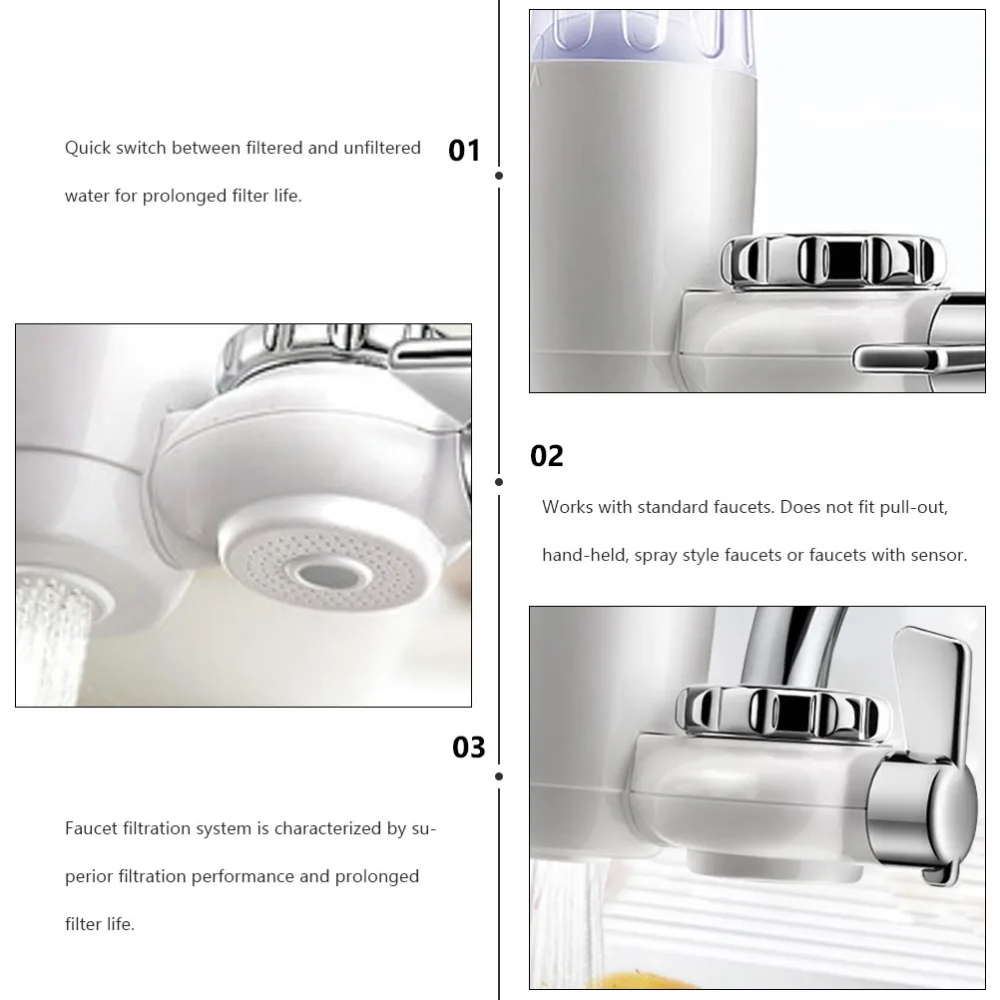 Faucet Filtration System Faucet Filter Removes Sediments Fits Standard Faucets