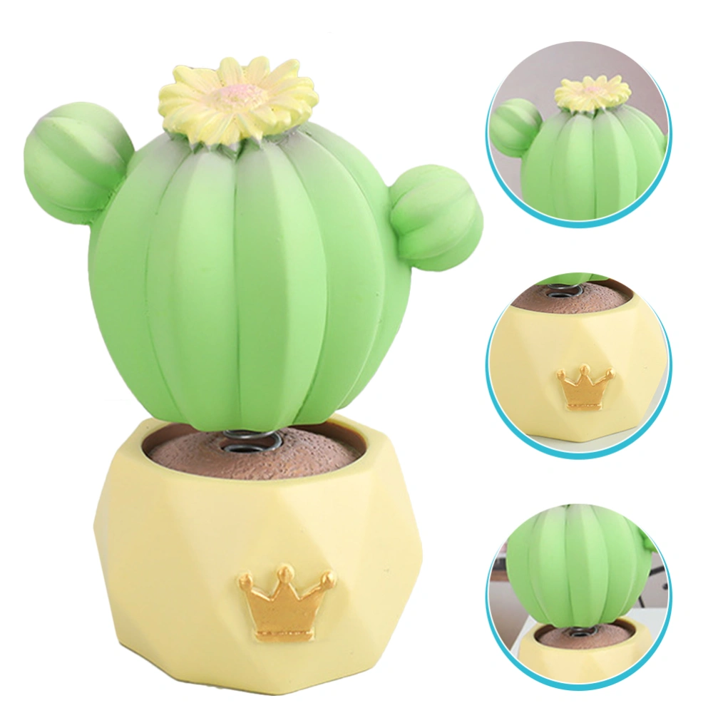 Dashboard Decoration Resin Potted Cactus Spring Cactus Potted Plant Adornment