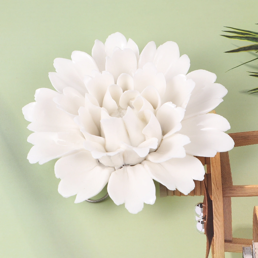 Ceramic Flower Wall Accessories Peony Hanging Decoration Wall Ornament for Home Office