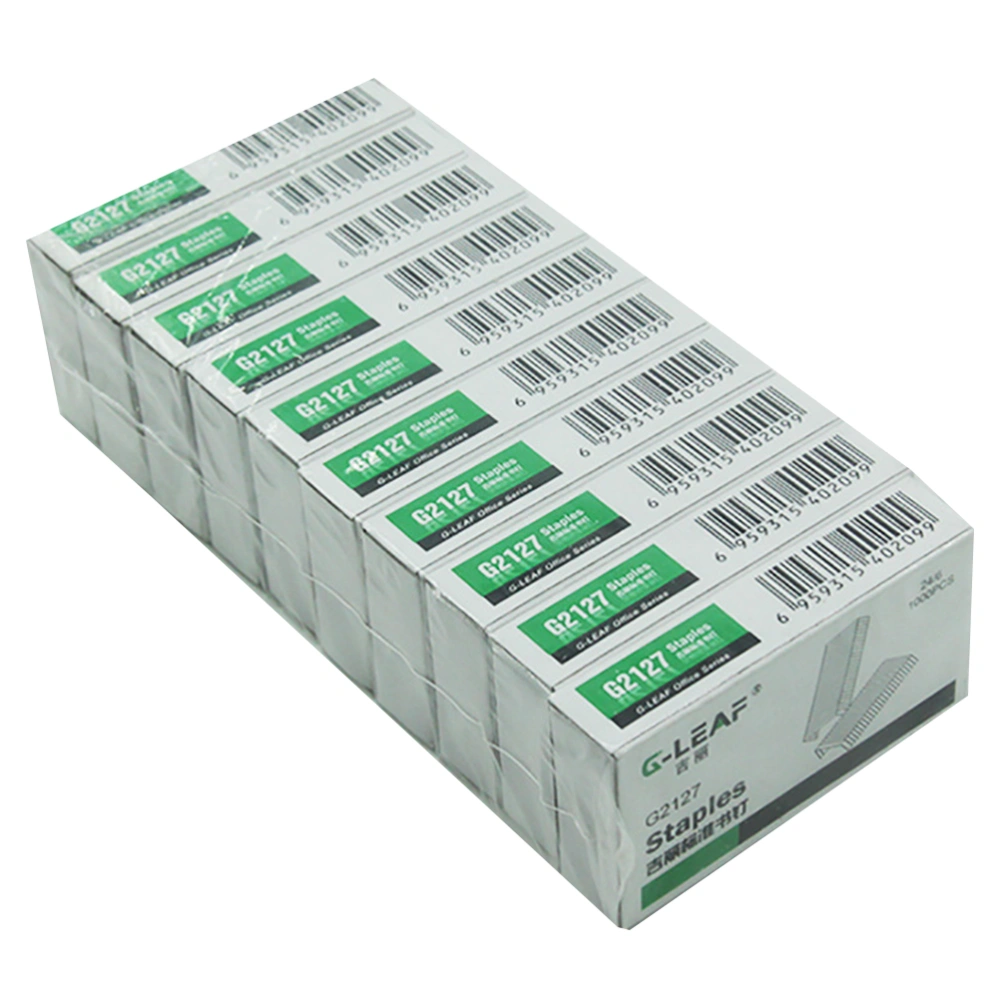 10Boxes of Professional Mini Small Desktop Staples for Office Home Use(Silver)