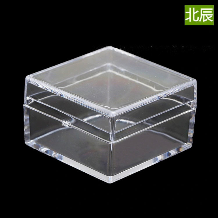 10pcs Square Transparent Boxes Sample Box Sample Storage Case Mini Storage Box