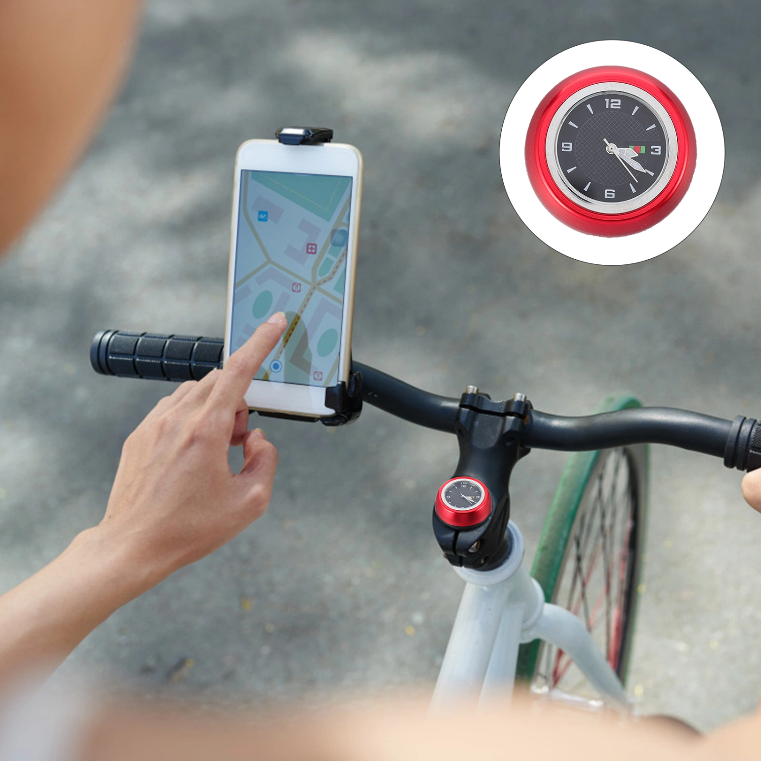 Road Bike Headset Stem Watch Cycling Head Accessorices Bike Headset Cover Clock