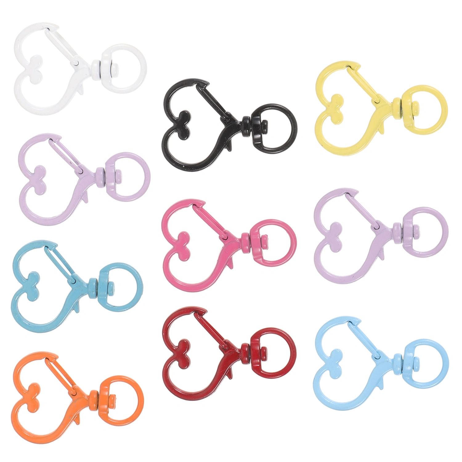 10pcs Rotatable Rings Buckle for Purse Metal Key Rings for Wallet Strap Shoe Accessories